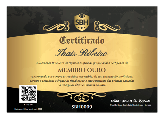 Thais Ribeiro é membro Ouro da SBH